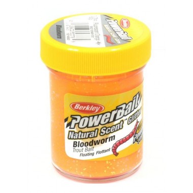 ПАСТА ФОРЕЛЕВАЯ BERKLEY-Natural scent TroutBait Bloodworm Fluo Orange (мотыль)