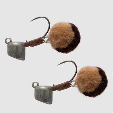 Джиг-головка с подвесом Jackall Timon Egg Pompon 1.5gr Choco