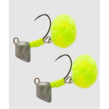 Джиг-головка с подвесом Jackall Timon Egg Pompon 2gr Kiiro