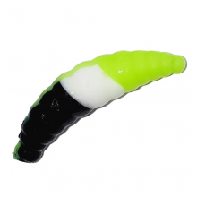 Слаг Cool Place Trout Lures Maggot (черно-бело-желто) (сыр)