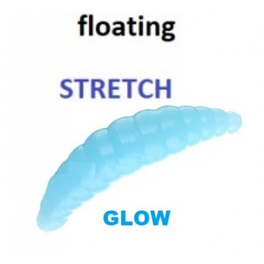 Слаг плавающий Cool Place Trout Lures STRETCH МАГОТ (светонакопит голубой)