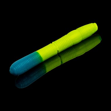 Слаг Soorex TUMBLER 63mm - 7шт в банке, 2.1гр -216 Chartreuse-Blue glow