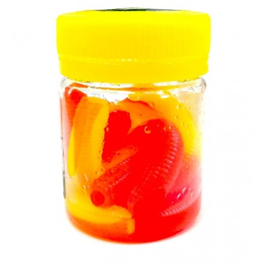 Червь TERUKI Stretch 65 мм, цв оранжево/желтый