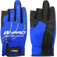 Перчатки рыболовные без трех пальцев Wonder Gloves W-Pro синие WG-FGL045 XXL