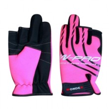 Перчатки рыболовные без трёх пальцев Wonder Gloves W-Pro розовые WG-FGL080 XS