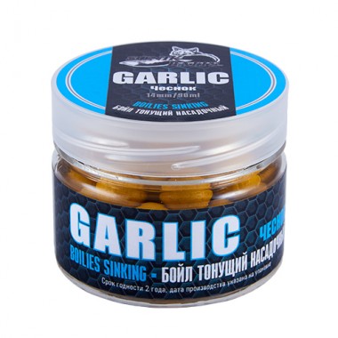 БОЙЛЫ НАСАДОЧНЫЕ ТОНУЩИЕ SONIK BAITS GARLIC 14ММ 90МЛ (ЧЕСНОК)